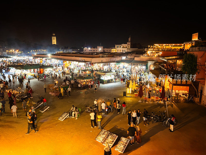 Djemaa El Fna广场，摩洛哥马拉喀什